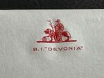 BRITISH INDIA DEVONIA embossed note paper letterhead OCEAN LINER vintage vgc