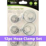 GREEN BLADE 12pc Hose Clamp Set, Garden Watering Maintenance HC102!!! 