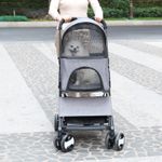 Bingopaw Large Travel Pet Stroller Foldable Pushchair for Cats and Dogs Outdoor
