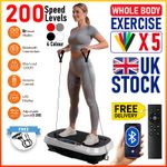 200Levels Vibration Plate Quiet Compact Vibration Plate Exercise Machine Home UK