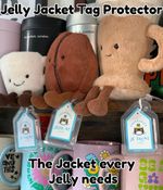 Jelly Jacket Tag Protectors For Jellycat Eco Friendly Recycled rPET 24 Pack