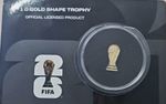 2026 Solomon Islands $10 FIFA Trophy Shape Coin 1g Gold Au .9999 Mintage of 2026