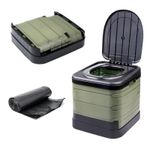 24L PORTABLE FOLDING CAMPING TOILET COMPACT POTTY LOO CARAVAN PICNIC FISHING