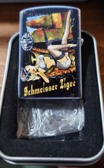 GERMAN PIN UP SCHMEISSER ZIGER MILITARY NEW PETROL FLIP LIGHTER