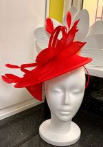 Fabulous New Red Fascinator Wedding Party Races Formal