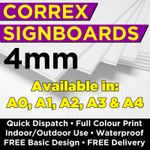Correx Sign Board 4mm Custom Print Advertising Weatherproof  A0 A1 A2 A3 A4