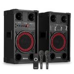 Fenton SPK-108 8" Bluetooth Karaoke Party Speaker System with Dual Microphones