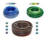 Hose Pipe GARDEN Reel Heavy Duty 6 LAYERS Reinforced Water Tough 1/2" ALL SIZE