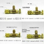For 1/4" 5/16" Safety Valve Service Refrigeration Charging Adapter R22 R410A