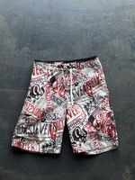 Vintage Red Spellout All over Quicksilver Board Shorts Mens Size 32