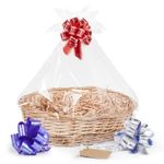 1 x Create Your Own Wicker Gift Xmas Present Wedding Hamper Oval Basket Kit