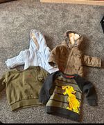 NEXT Nutmeg Disney 3-6 Months Boys 4pc Jacket Cardigan Sweatshirts Simba