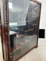 VTG Chinese Solid Hardwood Curio Display Cabinet - Mirrored Back