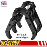 For 1-1.5T Mini Digger Log Grab Mini Excavator Grabber Attachments Heavy Duty UK