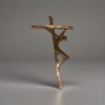 BRONZE CRUCIFIX RICHARD RICHESE VAN HAUWAERT BELGIUM  VTG SIGNED VGC modernist  