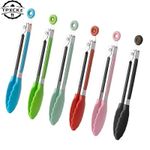 Premium Silicone Kitchen Tongs Heat Resistant Cooking BBQ Stainless Steel Handle