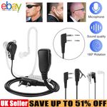 2 Pin Security Covert Earpiece Headset Air Tube Walkie Talkie Headphone Earphone