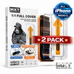 2Pack Tempered Glass Screen Protector Cover For iPhone 17 16 15 14 13 XR Pro Max