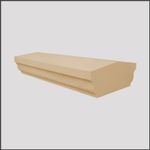 4x Fluted Wall Copings 665mm x 230mm Cast Stone, 3 Colours Free UK Mnld Delivery