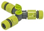 Snap On 3 Way Hose Splitter INLINE with 2 ON/OFF Taps + 3 Female Hose Connectors