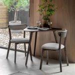 Gallery Hatfield Smoked Oak Dining Table Seats 2 - Compact 80x90cm