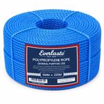 220M TRADE COILS - EVERLASTO BLUE POLYPROPYLENE ROPE 6MM,8MM,10MM,12MM,14MM,16MM
