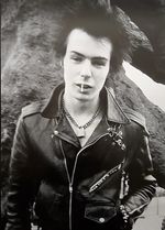 Sid Viscous , Young, Black and white, Sex Pistols, 70's Punk Band, fridge magnet