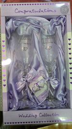 Wedding Anniversary Champagne Glasses