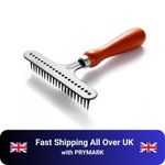 Wood Carpet Groomer Rake Metal Shag Rug Rake New Carpet Rake  Home Accessories