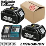 2X 8.0Ah Battery AND 1X Charger for Makita 18V LXT BL1860B BL1850 BL1840B DC18RC