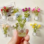 8pcs 3D Vase Magnets Cute Fun Refrigerator Accessories Holiday Gift