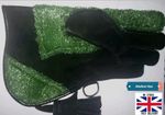 New Falconry Glove Nubuck Leather With Astroturf 12 Inches Long, (Medium Size)