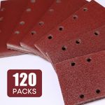 120PC Sandpaper Sanding Sheets Fine Medium Coarse 40 60 80 120 180 240 Grit UK