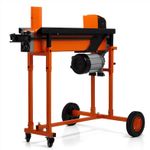 8 Ton Electric Hydraulic Log Splitter With Trolley Stand 2 Speed Ram Stop