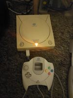 Dreamcast with two controllers and 1 game 