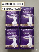 4x Always Discreet Maxi Protection Pads Size 9 | 48 Total | New & Sealed