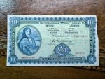 LADY LAVERY £10 BANKNOTE 1972  IRISH PUNT CENTRAL BANK OF IRELAND OLD MONEY
