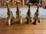 Vintage S. Booth Solid Brass Bathroom Tap Set. Made In England
