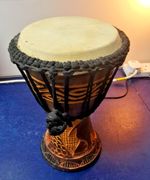 Djembe Hand Carved drum 12.5" tall 19cm diameter