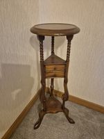 Antique Victorian Torchere With Barley Twist Columns & 2 Drawers. VGC. Del Poss.