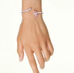 Swarovski Stackable Butterfly Crystal Bangle Bracelet Silver Pink Purple Blue