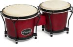 BON7 6” & 7” Beginners Oak Bongo Drums - Wine Red Bongos