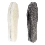 riemot 2 Pairs of Wool Insoles Winter Warmth Shoe Inserts for Men and Women