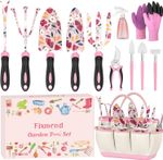 12Pcs Garden Tools Set for Women with Flower Print, Floral Gardening Hand Tool