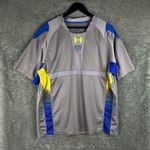 Under Armour Clermont Auvergne Rugby Shirt Grey Blue Mens Large Sports Retro