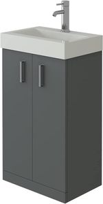 Bathroom Cabinet Vanity Unit Sink Basin Storage Chatham Cloakroom Grey Furniture