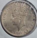 CYPRUS 18 PIASTRE 1940 SILVER COIN KGVI IN UNC TONED