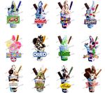 NEW UPDATED!!! Ice Cream Sundae Stickers Decals KBG (See Variations)