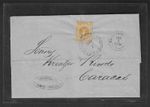 VENEZUELA 1865 Entire from Puerto Cabello to Caracas - 70821
