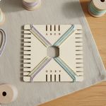6xWooden Braiding Disc Plate Handmade Round Braiding Disc Portable Friendship